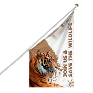 Digital Printed Building Flags 6.93' x 4' | https://www.bestnamebadges.com
