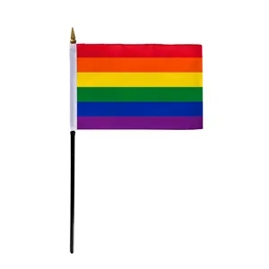 Rainbow Stick Flag | https://www.bestnamebadges.com