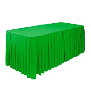 Semi-Stock Gathered Table Skirts - Silk Poly | https://www.bestnamebadges.com