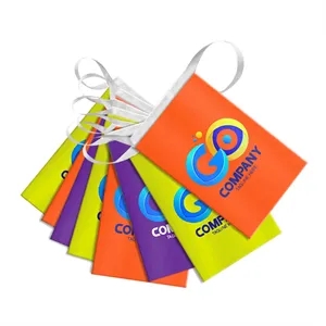 Custom 5mil Plastic Streamer with 9" x 12" Pennants