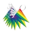 Rainbow Pennant 60' Streamer | https://www.bestnamebadges.com