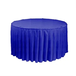 Semi-Stock Gathered Table Skirts - Poly Poplin | https://www.bestnamebadges.com