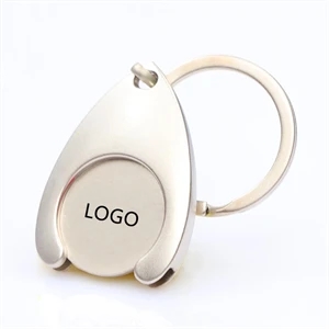 Alloy Shopping Trolley Token Coin Keychain