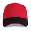 Structured Two-tone 5 Panel Sandwich bill Cap w/ Hook & Loop | https://www.bestnamebadges.com