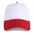 Structured Two-tone 5 Panel Sandwich bill Cap w/ Hook & Loop | https://www.bestnamebadges.com