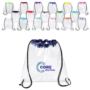 Clear Vinyl Stadium Compliant Cinch Pack Backpack