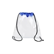 Clear Vinyl Stadium Compliant Cinch Pack Backpack | https://www.bestnamebadges.com