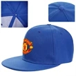 Structured 6 Panel Custom Flat Bill Caps w/ Plastic Snapback | https://www.bestnamebadges.com