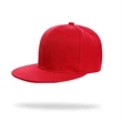 Structured 6 Panel Custom Flat Bill Caps w/ Plastic Snapback | https://www.bestnamebadges.com
