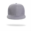 Structured 6 Panel Custom Flat Bill Caps w/ Plastic Snapback | https://www.bestnamebadges.com