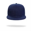 Structured 6 Panel Custom Flat Bill Caps w/ Plastic Snapback | https://www.bestnamebadges.com