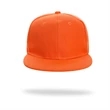 Structured 6 Panel Custom Flat Bill Caps w/ Plastic Snapback | https://www.bestnamebadges.com