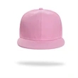 Structured 6 Panel Custom Flat Bill Caps w/ Plastic Snapback | https://www.bestnamebadges.com