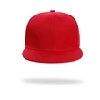 Structured 6 Panel Custom Flat Bill Caps w/ Plastic Snapback | https://www.bestnamebadges.com