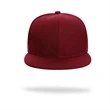Structured 6 Panel Custom Flat Bill Caps w/ Plastic Snapback | https://www.bestnamebadges.com