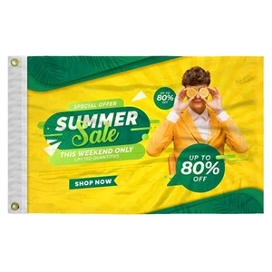 Custom Screen Sublimation Flag - 3' x 5' E-Poly | https://www.bestnamebadges.com