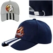 100% Cotton Full Color Mid-Striped Caps w/ Single Buckle | https://www.bestnamebadges.com