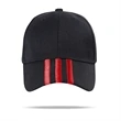 100% Cotton Full Color Mid-Striped Caps w/ Single Buckle | https://www.bestnamebadges.com