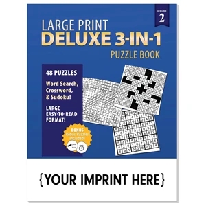 Large Print Deluxe 3-in-1 Puzzle Book Vol.2