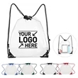 Clear PVC Drawstring Backpack w/ Matching Cinch Bag | https://www.bestnamebadges.com