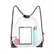 Clear PVC Drawstring Backpack w/ Matching Cinch Bag | https://www.bestnamebadges.com