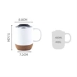 12oz Ceramic Coffee Mug with Cork Bottom | https://www.bestnamebadges.com