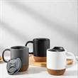 12oz Ceramic Coffee Mug with Cork Bottom | https://www.bestnamebadges.com