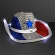 Red, White & Blue LED Cowboy Hat with Band | https://www.bestnamebadges.com