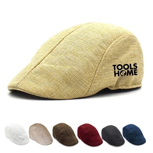 Linen Newsboy Beret Hat