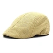 Linen Newsboy Beret Hat | https://www.bestnamebadges.com