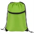 Sports Drawstring Backpack with Zipper Pocket | https://www.bestnamebadges.com