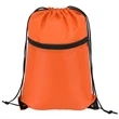 Sports Drawstring Backpack with Zipper Pocket | https://www.bestnamebadges.com
