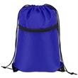 Sports Drawstring Backpack with Zipper Pocket | https://www.bestnamebadges.com