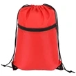 Sports Drawstring Backpack with Zipper Pocket | https://www.bestnamebadges.com
