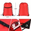Sports Drawstring Backpack with Zipper Pocket | https://www.bestnamebadges.com