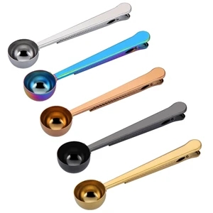 Stainless Steel Coffee Measuring Spoon With Sealing Clip