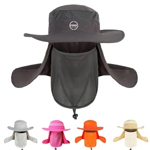 Face Cover Summer Neck Flap Bucket Hat
