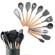 Silicone Kitchen Utensils Set With 12 Tools | https://www.bestnamebadges.com