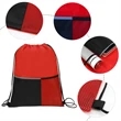 Dual Pocket Drawstring Backpack | https://www.bestnamebadges.com
