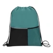Dual Pocket Drawstring Backpack | https://www.bestnamebadges.com