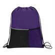 Dual Pocket Drawstring Backpack | https://www.bestnamebadges.com
