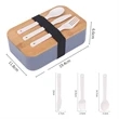 Wheat Straw Bento Box Set | https://www.bestnamebadges.com