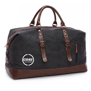Canvas Leather Travel Duffle Bag