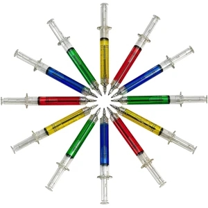 Plastic Syringe Pen | https://www.bestnamebadges.com