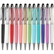 2-In-1 Slim Crystal Diamond Stylus Ballpoint Pen | https://www.bestnamebadges.com
