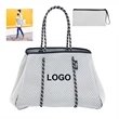 Neoprene Beach Tote Bags | https://www.bestnamebadges.com