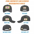 Structured 6 Panel Custom Flat Bill Caps w/ Plastic Snapback | https://www.bestnamebadges.com