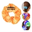 Led Light Hair Scrunchies Satin Elastic Bands Ties Ropes | https://www.bestnamebadges.com
