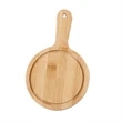 Wood Round Pizza Tray With Handle | https://www.bestnamebadges.com