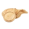 Wood Round Pizza Tray With Handle | https://www.bestnamebadges.com